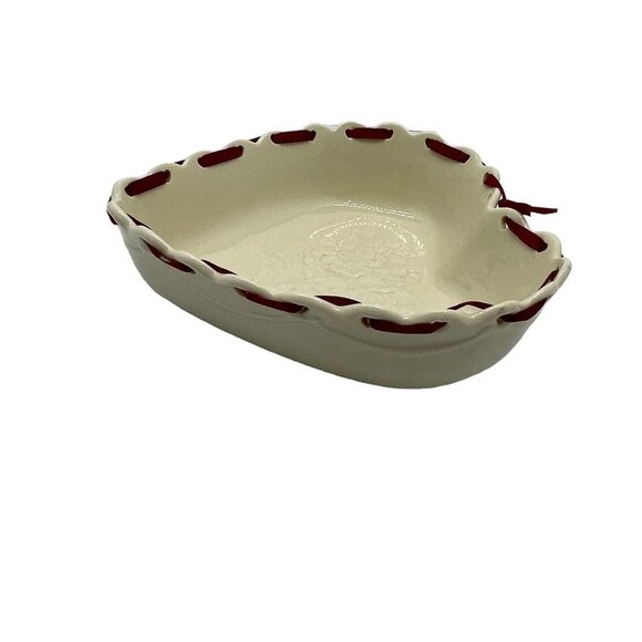 Longaberger Sweetest Heart Pottery Dish With Plastic Protector Mothers Day - Picture 9 of 16